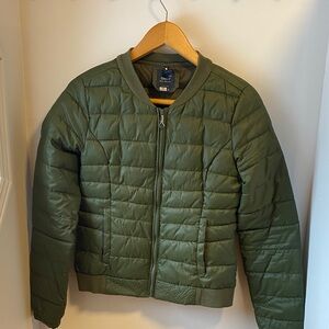 ONLY Olive Quilted Bomber Jacket